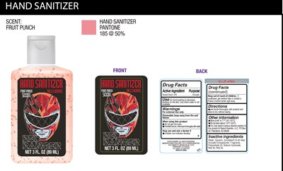 Label (Power Rangers(pwr 200)hand Sanitizer Label)